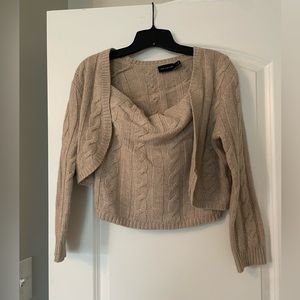 Sweater set, skirt and cardigan size medium